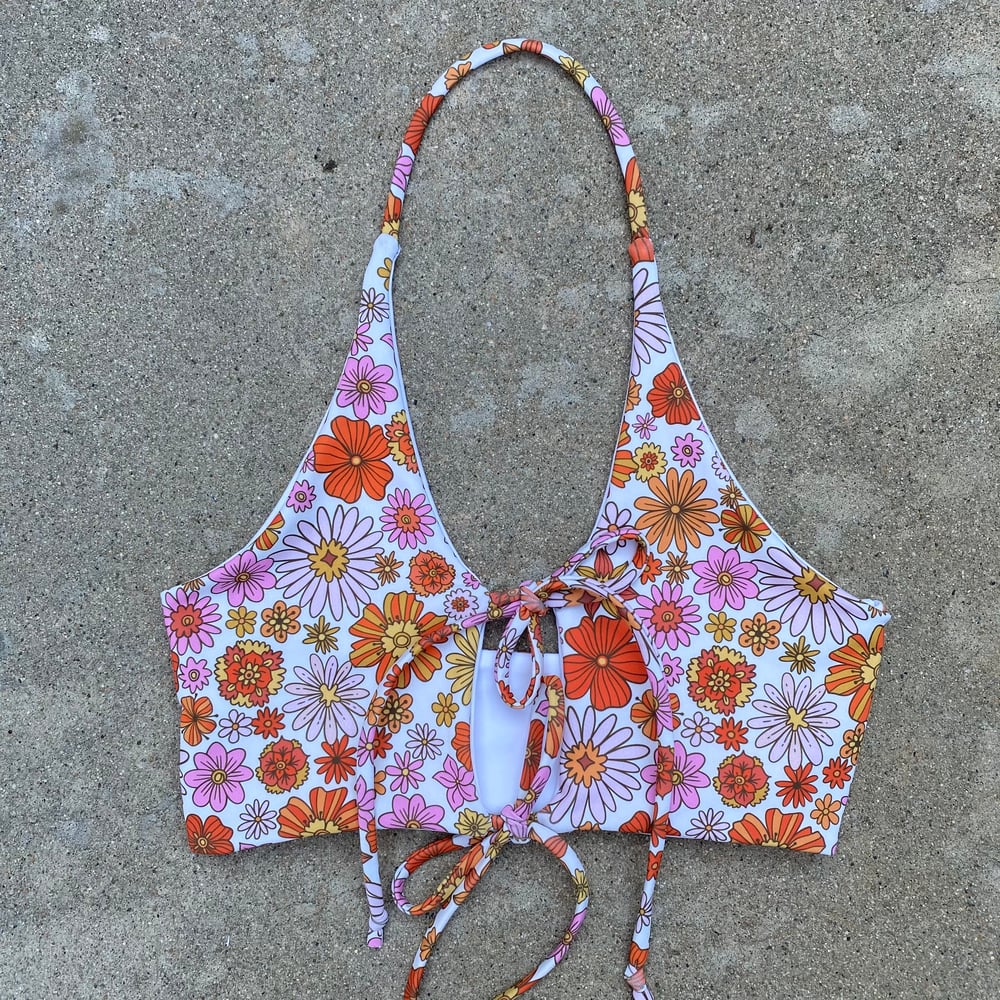 Image of DBL HALTER : RETRO ROW X WHITE