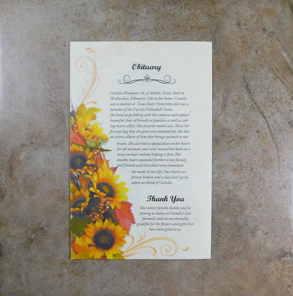 Golden Sunflowers Program - Bifold