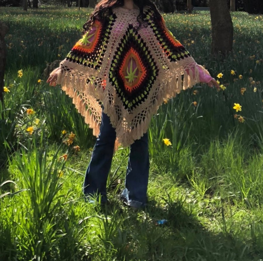 Image of Cream Mary Jane Poncho 