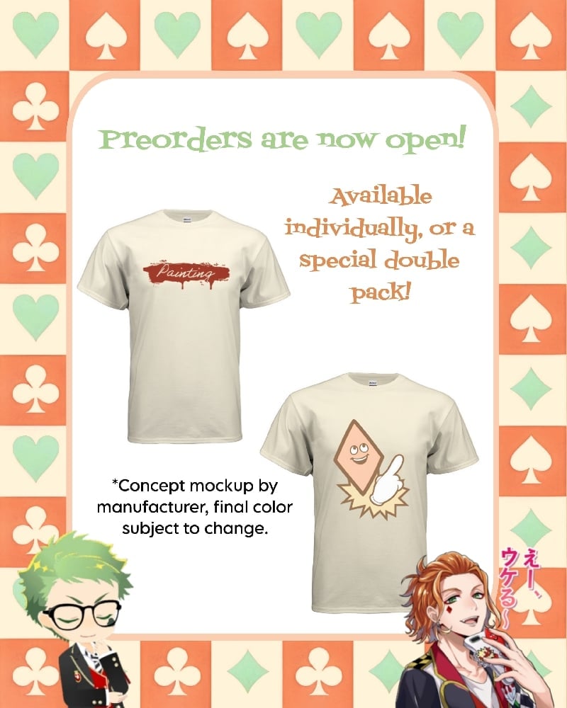 Image of Disney Twisted Wonderland Trey and Cater sleepwear shirt (CLOSED PREORDER!)