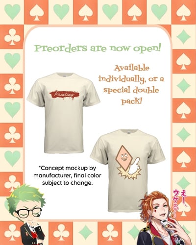 Image of Disney Twisted Wonderland Trey and Cater sleepwear shirt (CLOSED PREORDER!)