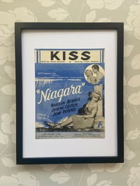 Image 1 of Kiss sung by Marilyn Monroe from Niagara, framed 1953 vintage sheet music