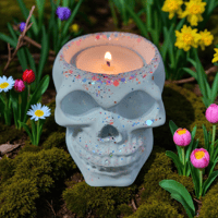 Image 1 of Mini Sparkle Skull - Glitter Resin Decor & Spooky Cute Gift