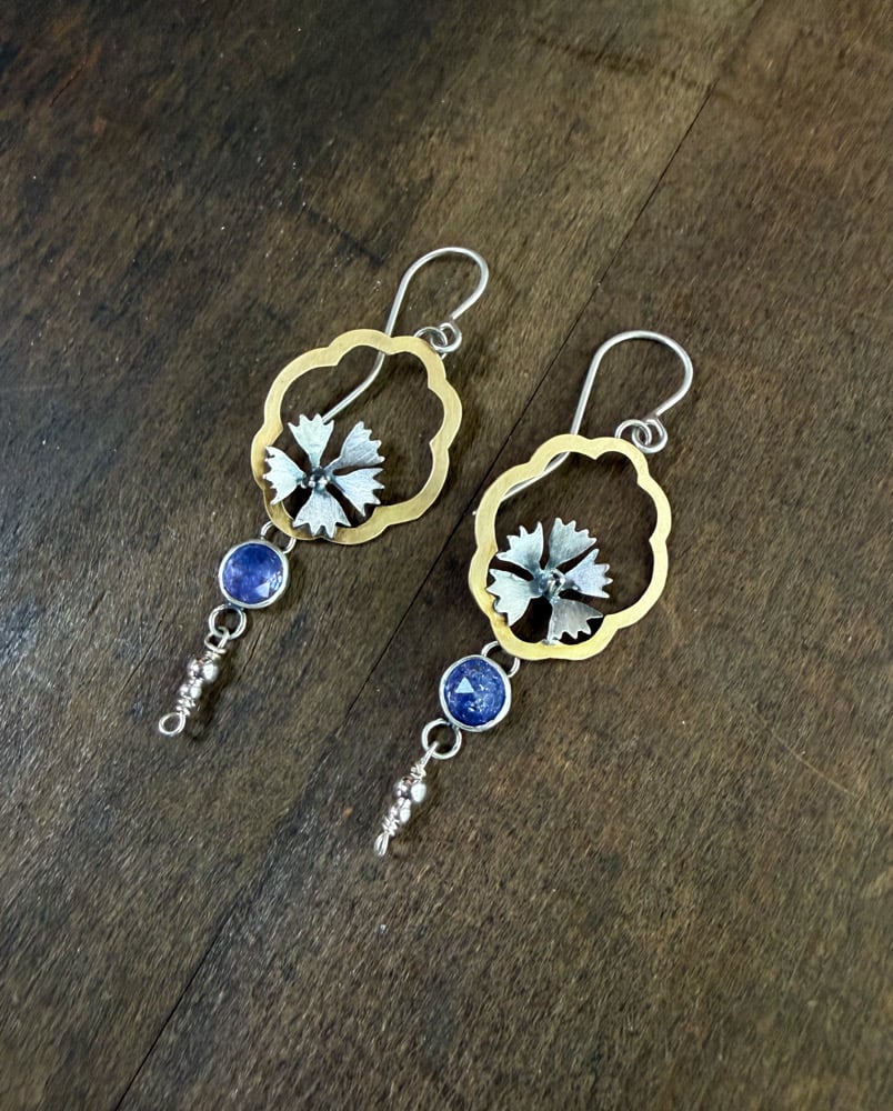 Image of Cornflower Bloom Earrings