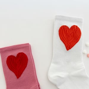 Image of Heart Cotton Socks 