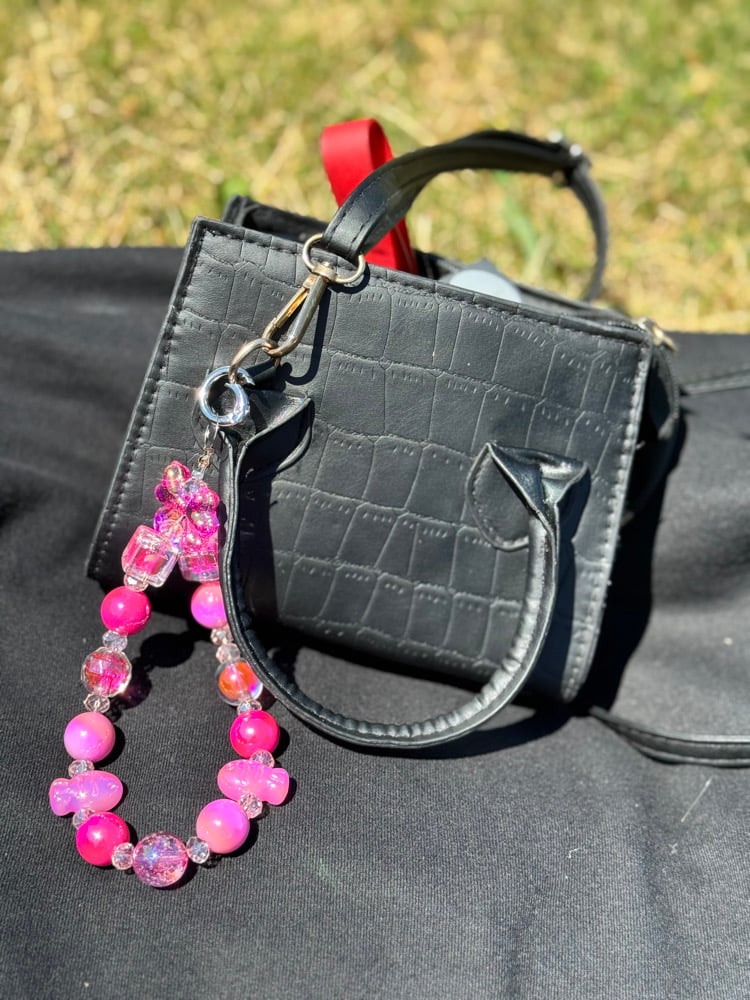 Image of Luminous Pink Bag Charm - Hot Pink 