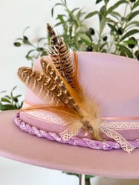 Image 3 of Lilac Pheasant Fedora Hat