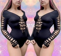 Image 1 of Slit Weave Playsuit Made To Order