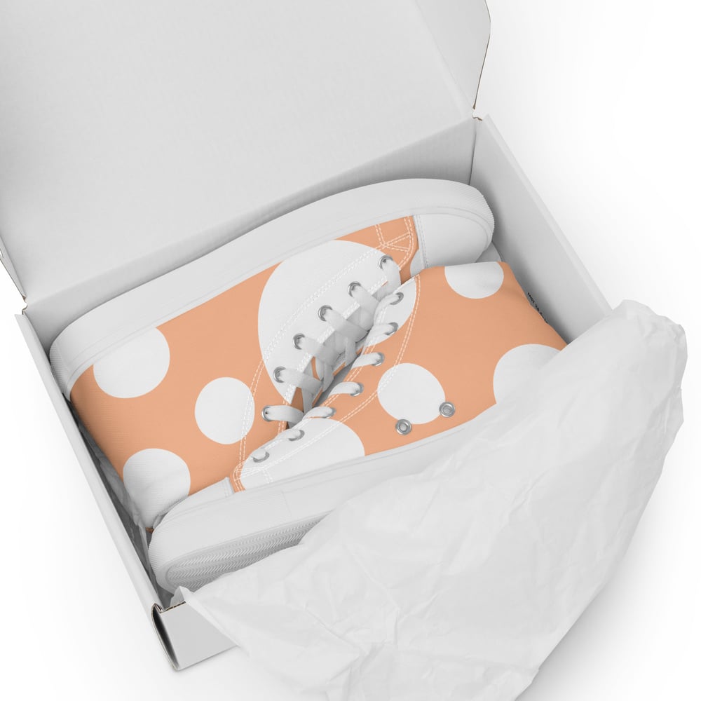 ZEN EXP - “Peachy Keen” Women’s high top canvas shoes