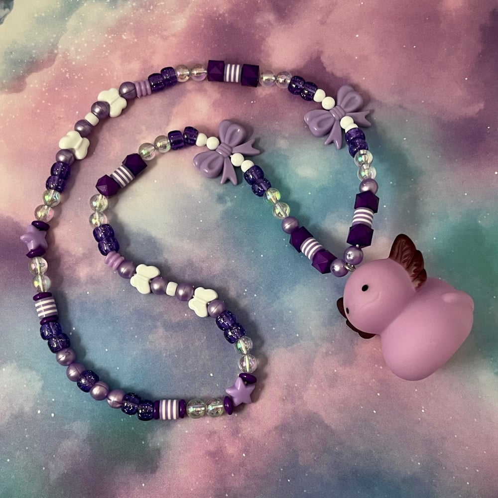 Image of Axolotl Kandi Necklace Collection Kawaii