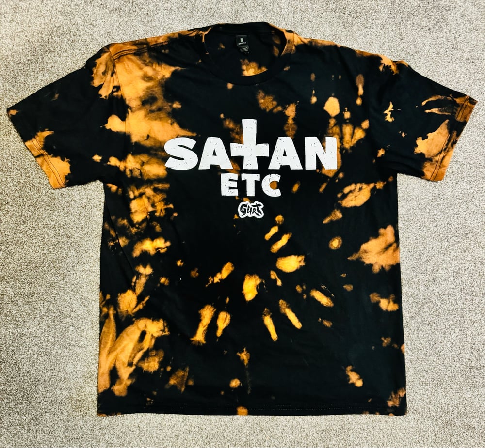 Image of ‘Satan etc’ Logo - Reverse tie dye shirt