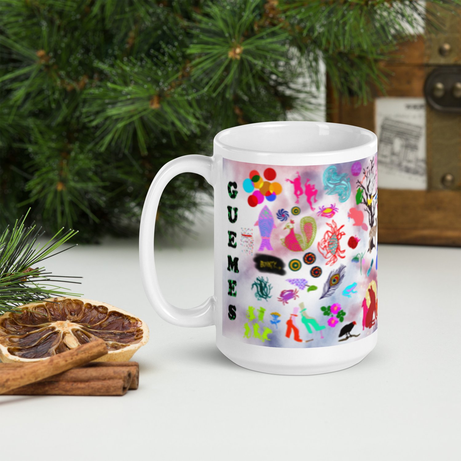 Image of Guemes Island Doodles Mug 