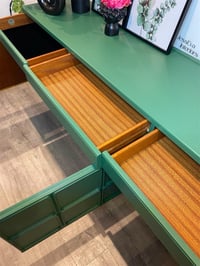 Image 6 of Mid century modern McIntosh green SIDEBOARD / LONG TV CABINET / DRINKS CABINET