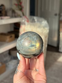 Image 4 of SUNSET LABRADORITE SPHERE -MADAGASCAR- B