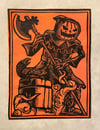 Pumpkin Executioner Block Print