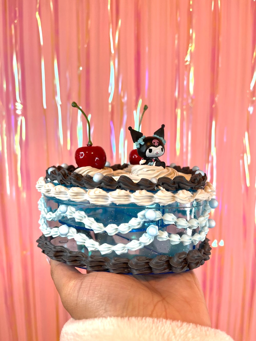 Kuromi Jewelry Box Cake Black/Blue Clear 