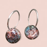 Image 2 of Sterling Silver Night Sky Landscape Earrings
