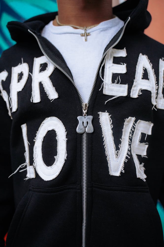Image of “Spread Love” Zip Hoodie (Black)