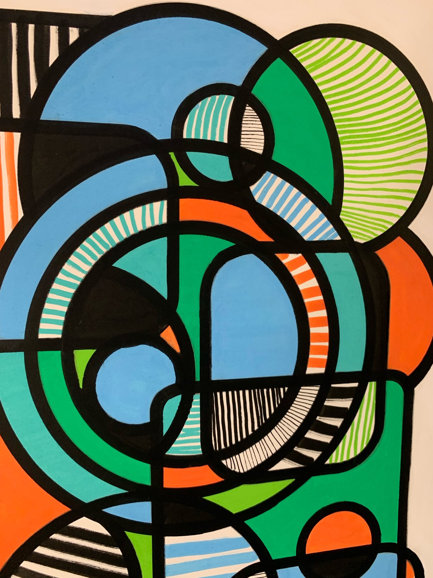 Image of 'New Growth' A3 Acrylic Painting on Paper Unframed