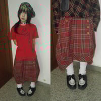 Image 2 of Betty's Blue tartan balloon skirt