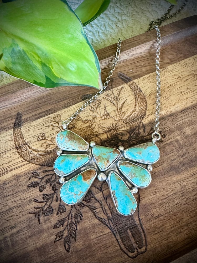 Image of Sierra Blue Cluster Necklace