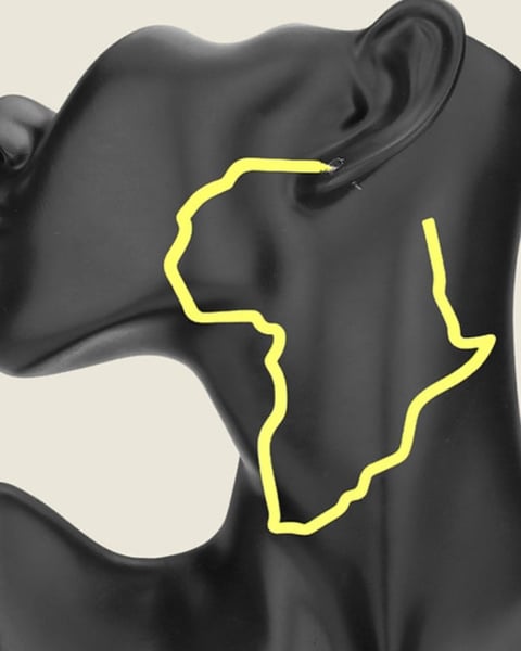 Image of Afrika" Africa Shaped Earrings
