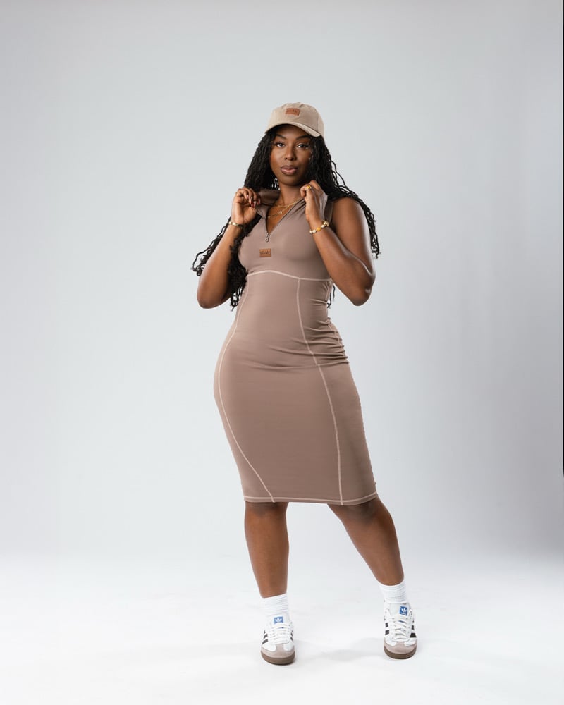 Image of The BLAK Bodycon Dress in Nude
