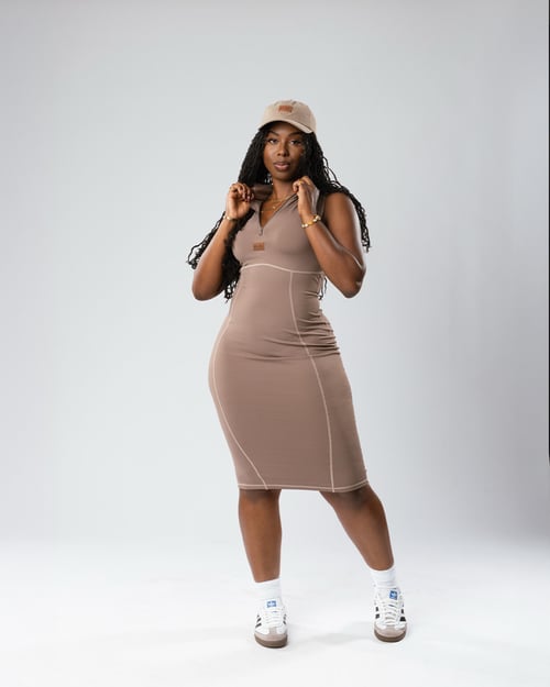 Image of The BLAK Bodycon Dress in Nude