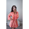 Pink Orange and Yellow Frill Button Dress 