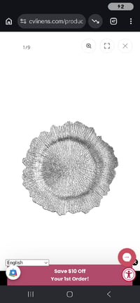 Silver Reef Charger 