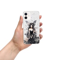 Image 8 of Dark Fairy and Flowers Goth Inspired Mystical Fantasy Clear Case for iPhone®