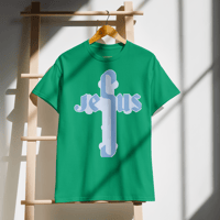 Image 16 of DryBlend® T-Shirt (Jesus) he has risen