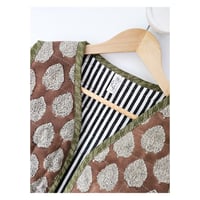 Image 3 of Indian Linen Quilted Vest Brown