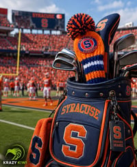 Image 2 of Syracuse Orange custom Golf Club Cover hand knit logo College football fan  gift-fd372dd4
