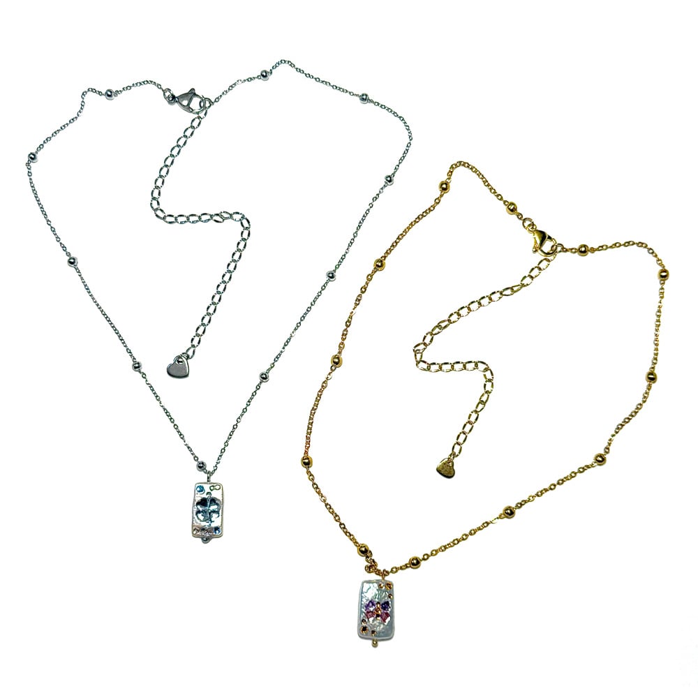 Image of Little Pearl Canvas Necklace
