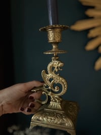 Image 4 of Superbe paire de bougeoirs à main en bronze massif, style empire, fin XIXème siècle