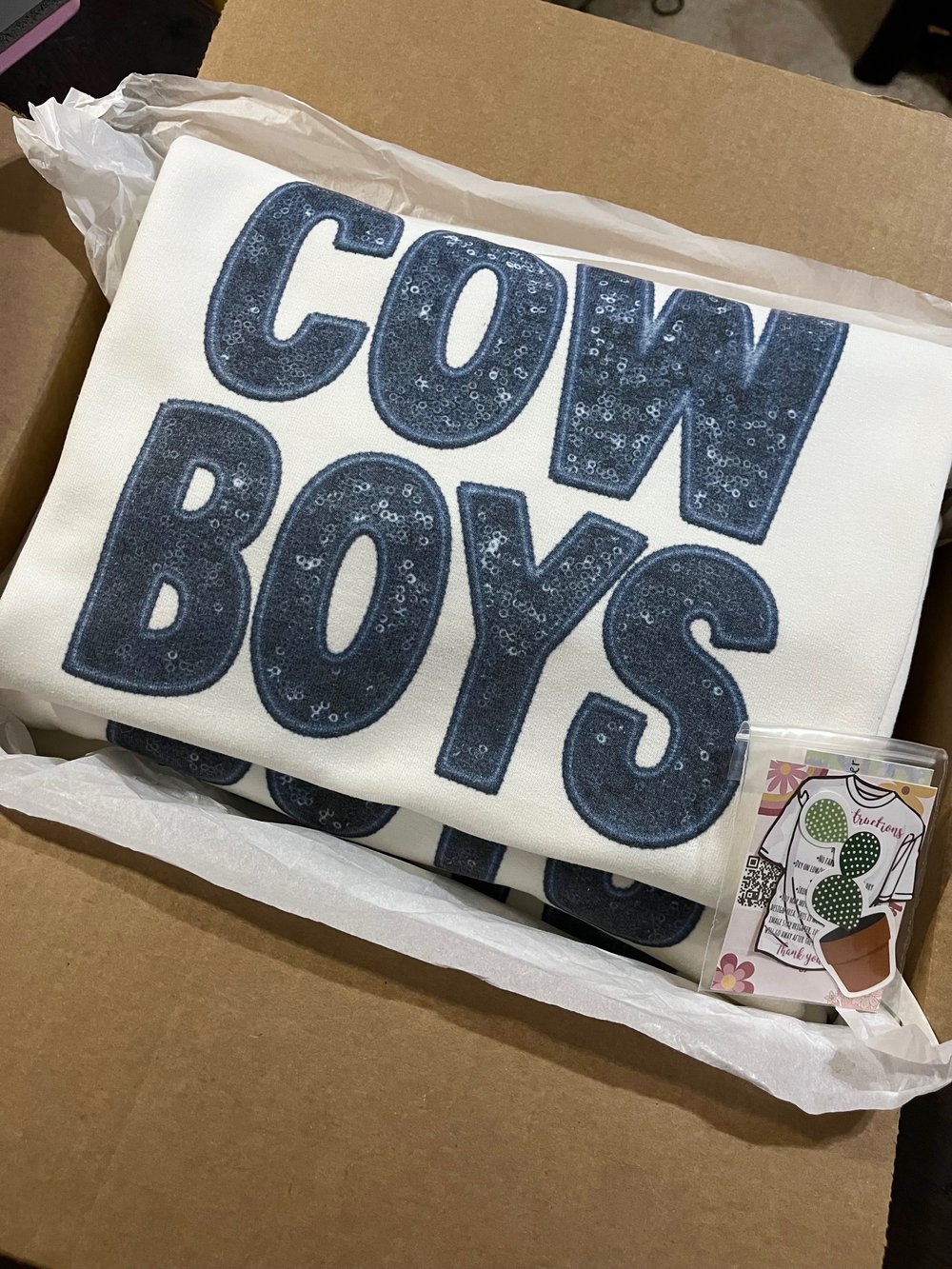 Image of Dallas Cowboys crewneck/long sleeve t shirt