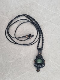 Image 3 of Green Aventurine Crystal Macramé Pendant Necklace