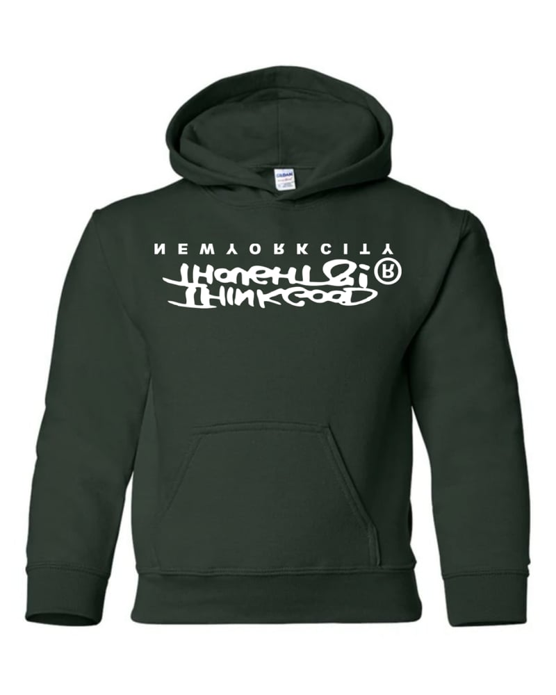 Image of Upside Down Original Logo Hoodie - Forest Green