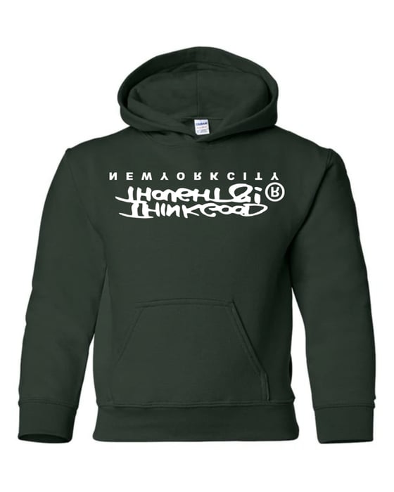 Image of Upside Down Original Logo Hoodie - Forest Green