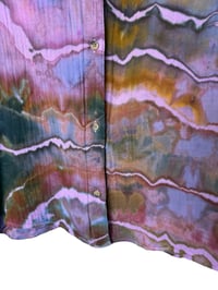 Image 6 of ♻️ UPCYCLED XL 100% Cotton Top in Overdye Geode Ice Dye