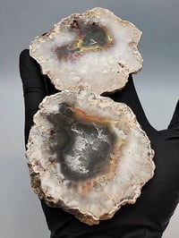 Image 3 of Set of 2 Argentine Agate Small Crystal Slices - 6 styles 