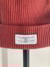 Image 2 of HANDSHAKE FISHERMAN BEANIE RED EARTH
