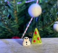 Image 3 of Teeny Tiny Snowman and Christmas Tree