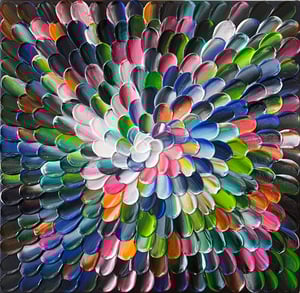 Image of Bloom V - 30x30cm FRAMED