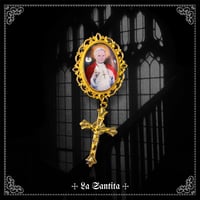 Image 1 of Sanctus Catholic Brooch - Gold