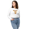 ZEN EXP - “What’s Her @?” Recycled long-sleeve crop top