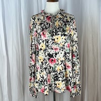Image 2 of LAUREN by Ralph Lauren floral jersey long sleeve blouse