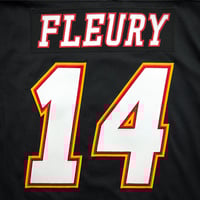 Image 5 of 1998 CCM NHL Jersey Calgary Flames Theo Fleury Blasty Alternate Sz. M Vintage