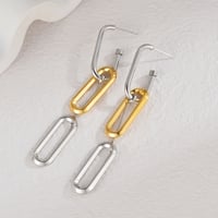 Image 2 of Dual Link Drop Earrings